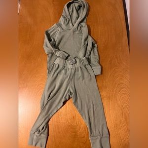 Colored Organics sage green monochromatic toddler lounge suit 18 months